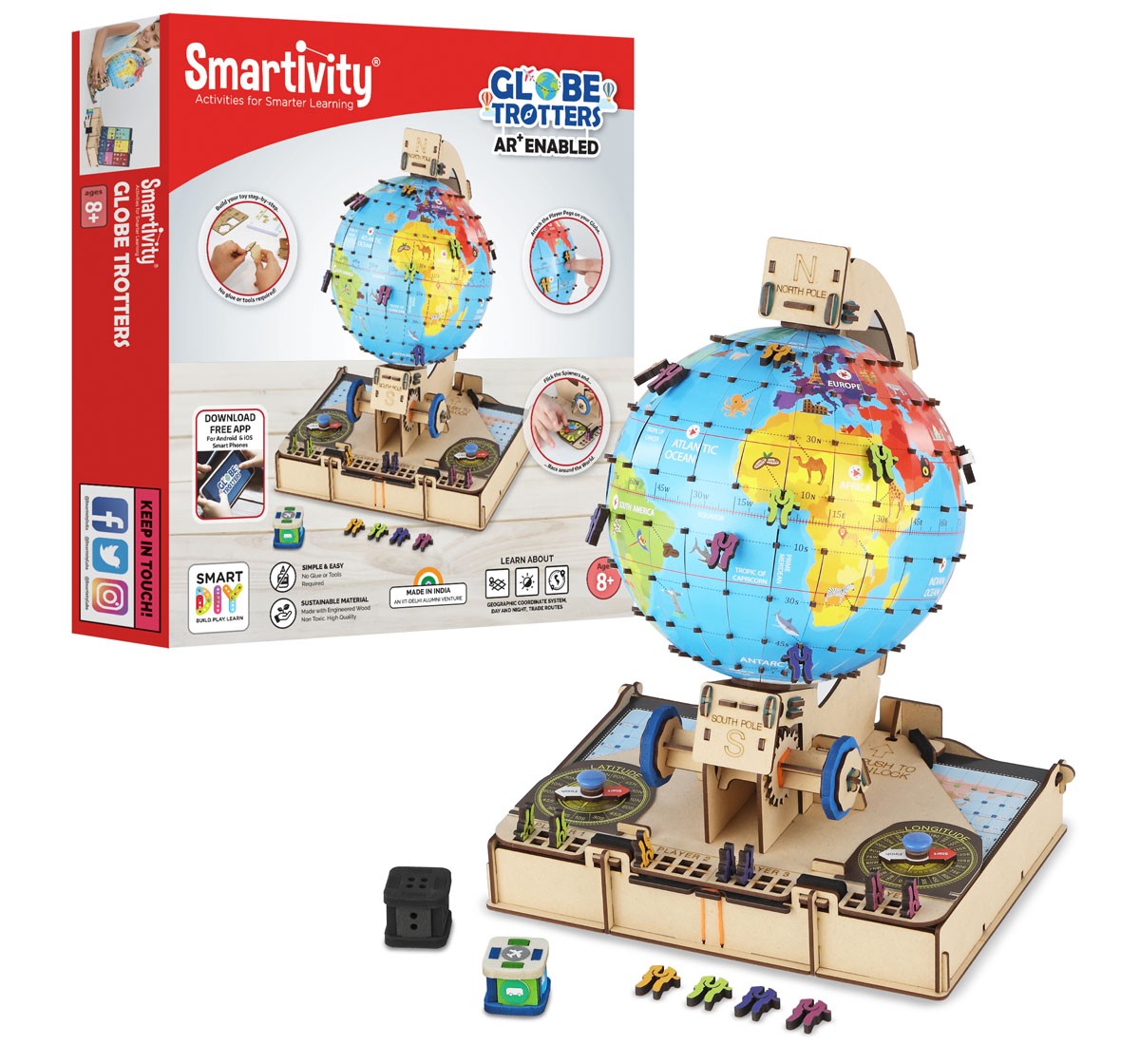 Smartivity Globe Trotters Augmented reality STEM activity with Free App Multicolour 8Y+